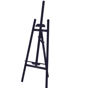 black wooden easel