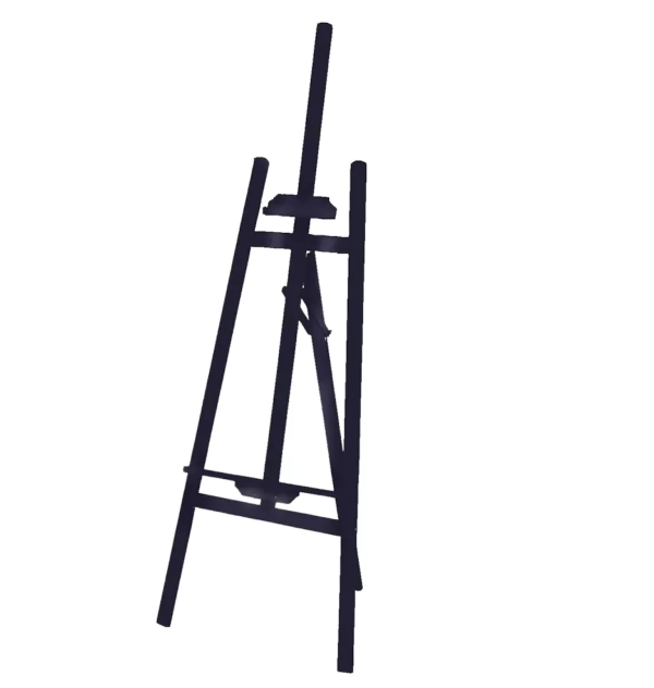 black wooden easel