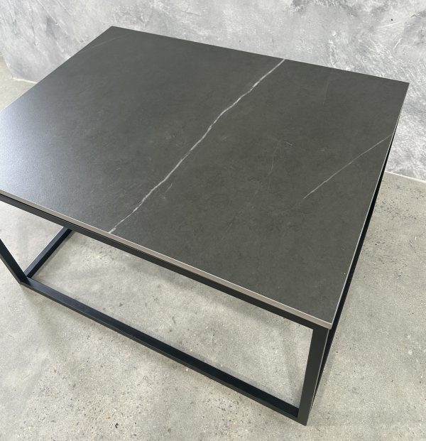 Black rectangular coffee table with black top 5