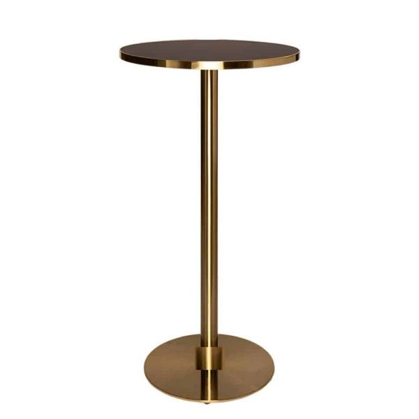 Brass Cocktail Table - Black Marble Top