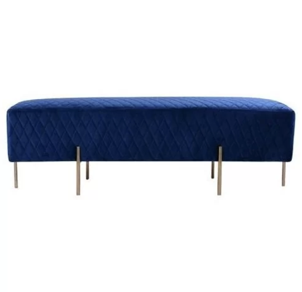 navy blue ottoman bench