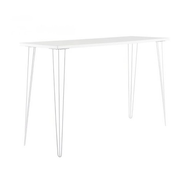 White Hairpin High Bar Table