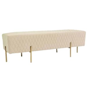 White Ottoman Bench