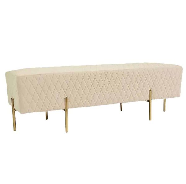 White Ottoman Bench