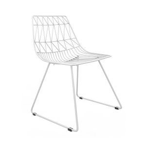 white arrow chair