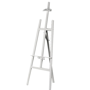 white wooden easel