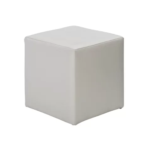 White ottoman cube stool