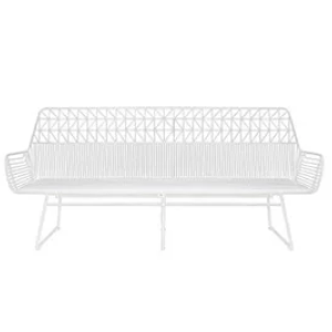 White wire 2 seater lounge sofa