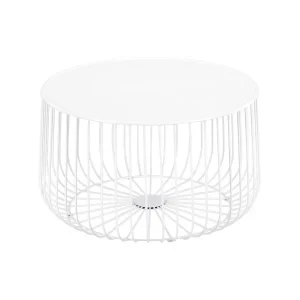 wire coffee table in white color