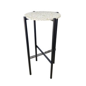 green terrazzo cocktail table